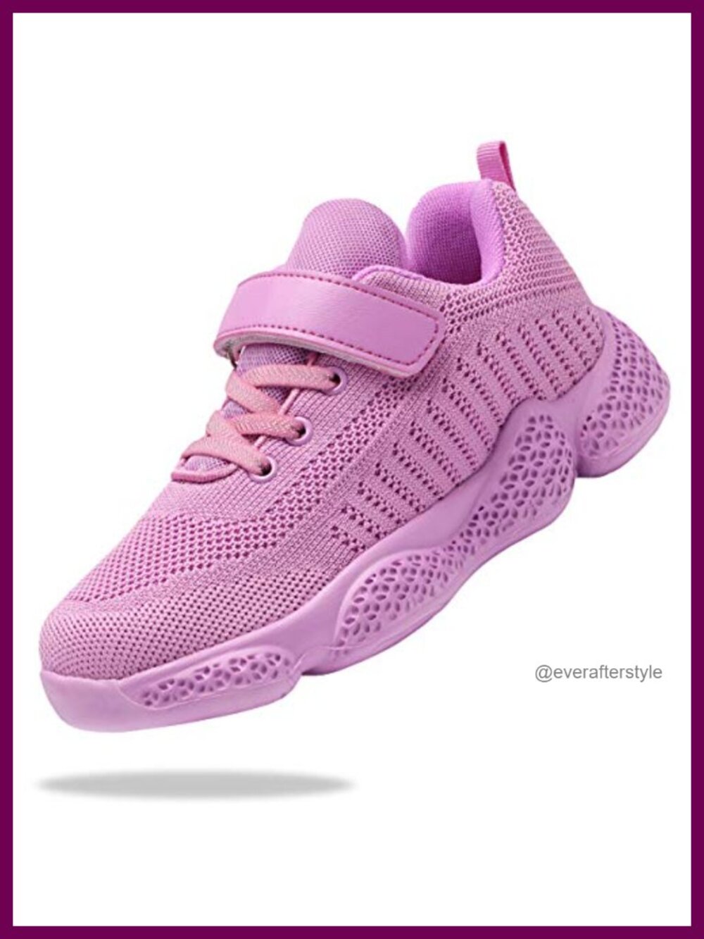 Kids Boys Girls Athletic Sneakers Hook Loop Knit Mesh Running Shoes